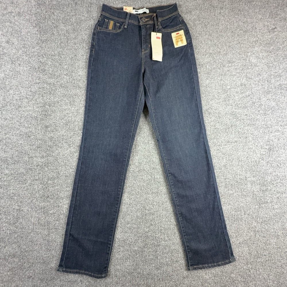 Y2K Levi's 512 Perfectly Slimming Jeans Womens 4 Dark Wash Mid Rise Straight